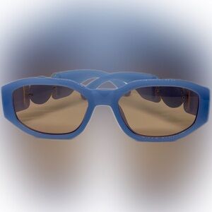 Fashion Vintage Light Blue Square Luxury Sunglasses